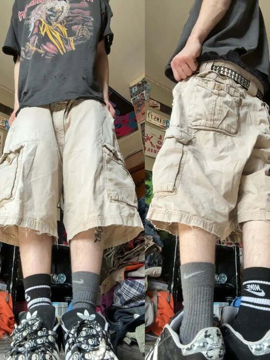 Other - Men's Tan and Cream Shorts